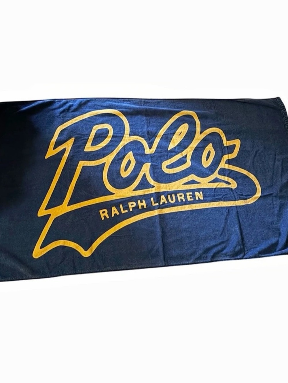 Polo Ralph Lauren Script Logo Beach Towel Blue & Yellow